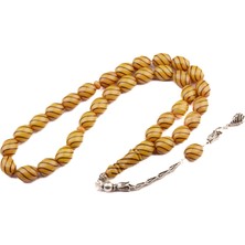 Burhan sağlam Burhan sağlam Özel Seri Desenli Kapsül Kesim 12x10 mm Katalin Gümüş Püsküllü Tesbih