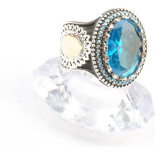 Burhan sağlam Burhan sağlam Aquamarine Taşı Gümüş Yüzük 16,50 Gram