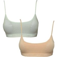 Mbb E-Ticaret Pedli Ip Askılı Krem ve Ten Rengi Büstiyer 2 Adet