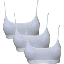 Mbb E-Ticaret Pedli Ip Askılı Beyaz Büstiyer 3 Adet