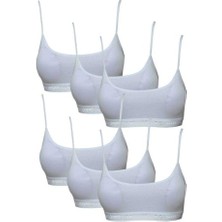 Mbb E-Ticaret Pedli Ip Askılı Beyaz Büstiyer 6 Adet