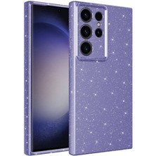 Cepustik Telefon Aksesuarları Galaxy S24 Ultra Kılıf Kamera Korumalı Simli Lüks Koton Kılıf