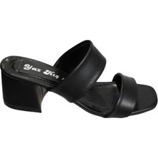 Yaz Kış Ayakkabı Yazkış Kadın Renkli 5cm Topuklu Terlik