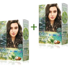 Maxx Deluxe Kornea Store 2 Paket Natural Beauty Amonyaksız Saç Boyası 7.11 Yoğun Küllü Kumral