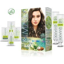 Maxx Deluxe Kornea Store 2 Paket Natural Beauty Amonyaksız Saç Boyası 7.11 Yoğun Küllü Kumral