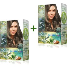 Maxx Deluxe 2 Paket Natural Beauty Amonyaksız Saç Boyası 8.11 Yoğun Açık Küllü Kumral