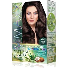 Maxx Deluxe Natural Beauty Amonyaksız Saç Boyası 4.0 Kahve