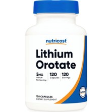 Nutricost Lithium Orotate 5mg  120 Capsules - Veggie Caps  Non-Gmo  Gluten Free Usa Menşei