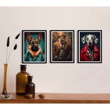 Decotorium Çerçeveli Tablo Anımal Kıngdom-Dog Serisi Mdf Tablo DOG/303