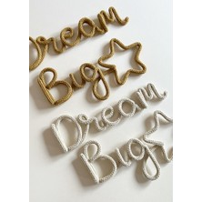 Desing BabyM Dream Big Tricotin Duvar Örgü Duvar Aksesuar,oda Dekoru Hediyelik
