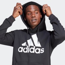 adidas Big Logo Fleece Hoodie Erkek Kapüşonlu Sweatshirt IB4024