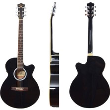 Raymond Gitar Akustik Sahne Gitarı XAC45EQ4BK