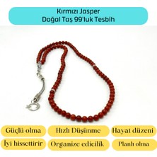 Yıldız Doğal Taş Sertifikalı Kırmızı Jasper  6mm 99LUK Doğal Taş Tesbih