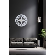 MOOCLOCK Roma Model Dekoratif Metal Lazer Kesim Akar SESSİZ Mekanizmalı Duvar Saati 40*40cm