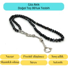 Yıldız Doğal Taş Sertifikalı Göz Akik 6mm 99LUK Doğal Taş Tesbih