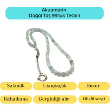 Yıldız Doğal Taş Sertifikalı Akuamarin 6mm 99LUK Doğal Taş Tesbih