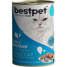 Bestpet  Ton Balıklı ve Hamsili Gravy Yetişkin Kedi Konservesi 400 gr