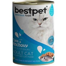 Bestpet  Ton Balıklı ve Hamsili Gravy Yetişkin Kedi Konservesi 400 gr