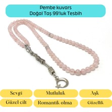 Yıldız Doğal Taş Sertifikalı Pembe Kuvars 6mm 99LUK Doğal Taş Tesbih