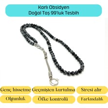 Yıldız Doğal Taş Sertifikalı Karlı Obsidyen 6mm 99LUK Doğal Taş Tesbih