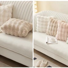 Baladi Home Kalın Tavşan Yastık Kılıf Peluş ( 1 Adet) Ölçüm 41 x 41 cm  Ürün Tavşan Tek Taraf