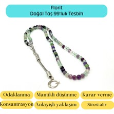 Yıldız Doğal Taş Sertifikalı Florit 6mm 99LUK Doğal Taş Tesbih