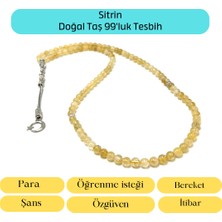 Yıldız Doğal Taş Sertifikalı Sitrin 6mm 99LUK Doğal Taş Tesbih