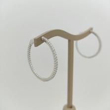 By Burak Gold Taşlı Halka Küpe – KP00757