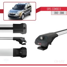 RE&AR Tuning Opel Combo (D) 2012-2018 Arası ile Uyumlu Ace-1 Ara Atkı Tavan Barı Gri 3 Adet