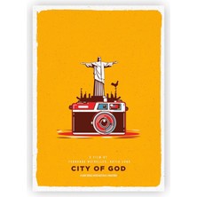 Zinbooz City of God Tanrı Kent Ahşap Poster 20 x 29 cm