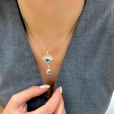 By Burak Gold Nazar Boncuk Kolye Ucu – KLU0479