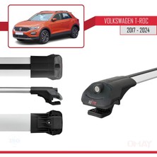 RE&AR Tuning Volkswagen T-Roc 2017 ve Sonrası ile Uyumlu Ace-1 Ara Atkı Tavan Barı Gri 3 Adet