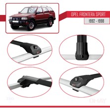 RE&AR Tuning Opel Frontera Sport 1992-1998 Arası ile Uyumlu Ace-1 Ara Atkı Tavan Barı Siyah 3 Adet
