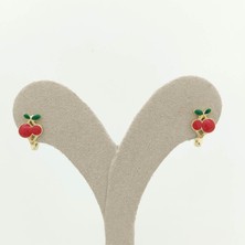 By Burak Gold Kiraz Çocuk Küpe - KP00715