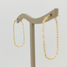 By Burak Gold Oval Halka Küpe – KP00728