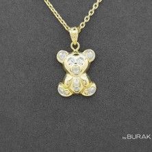 By Burak Gold Ayıcık Kolye Ucu 14 Ayar Altın – Orta Boy