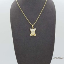 By Burak Gold Ayıcık Kolye Ucu 14 Ayar Altın – Orta Boy