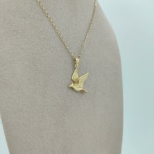 By Burak Gold 3 Boyutlu Kuş Kolye Ucu – KLU0371