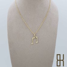 By Burak Gold Müzik Notası Kolye Ucu