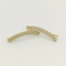 By Burak Gold Çift Sıra Suyolu Küpe - KP00703