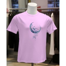 Helios Haute Celestial Dolphins Tasarım Relaxed Fit Kadın Önü Baskılı Tişört