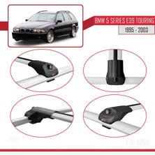 RE&AR Tuning Bmw 5 Serisi (E39) Touring 1995-2003 Arası ile Uyumlu Ace-1 Ara Atkı Tavan Barı Gri 3 Adet
