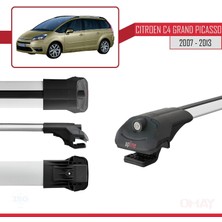 RE&AR Tuning Citroen C4 Grand Picasso 2007-2013 Arası ile Uyumlu Ace-1 Ara Atkı Tavan Barı Gri 3 Adet