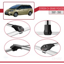 RE&AR Tuning Citroen C4 Grand Picasso 2007-2013 Arası ile Uyumlu Ace-1 Ara Atkı Tavan Barı Gri 3 Adet