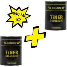 Selülozik Tiner 840 Ml. 2 Adet