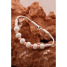 Sümer Telkari Dorika Kazaziye İşlemeli Tasarım Rose Toplu 1000 Ayar Gümüş Bileklik 4600