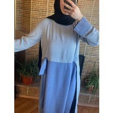 Balamony Loreen Fashion Marka Mavi Çizgili Tunik