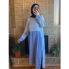 Balamony Loreen Fashion Marka Mavi Çizgili Tunik