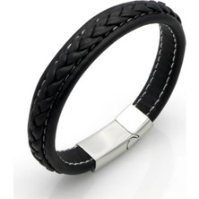 Omark Cotton Ultras Deri Bileklik Siyah