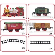 Toyfest Renkli Christmas Yılbaşı Ağaç Dekoru Için Işıklı ve Sesli Classic Lüks Tren Seti